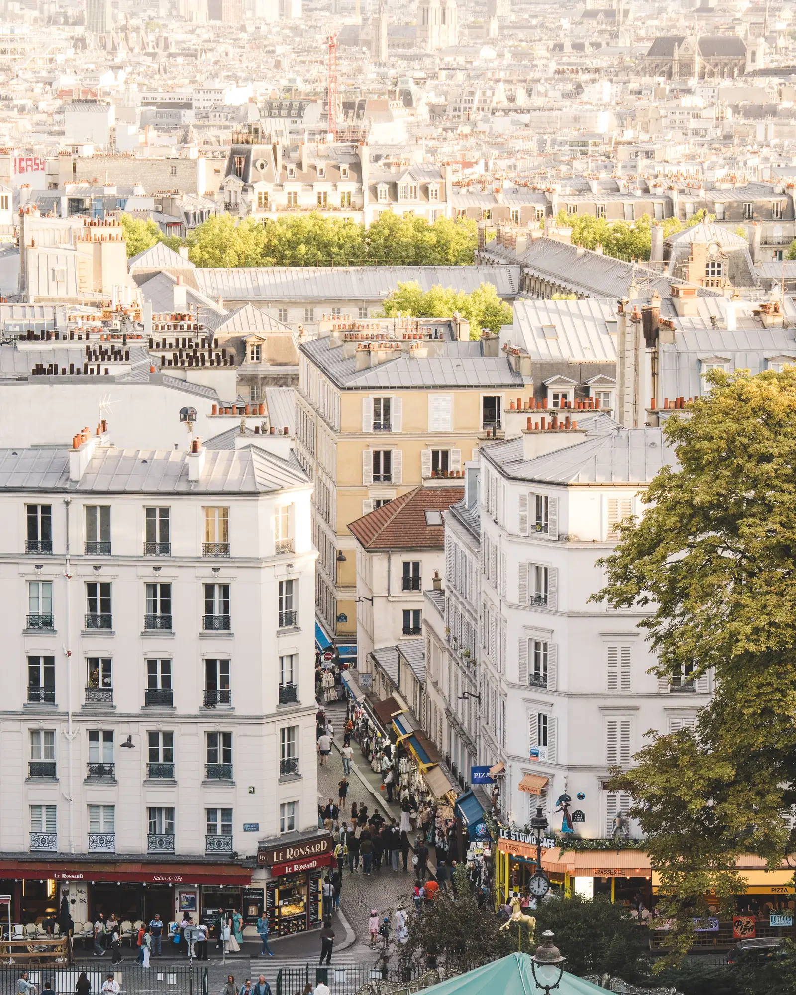Vue aérienne des toits de Paris